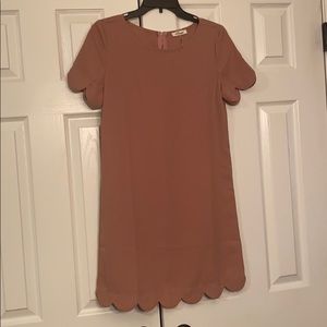 Rosette short sleeve dress